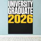 Klas van 2026 Universiteit Afstudeerdoek op Canvas Afdruk (Insitu (Houten vloer))