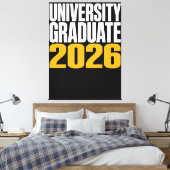 Klas van 2026 Universiteit Afstudeerdoek op Canvas Afdruk (Insitu (Slaapkamer))
