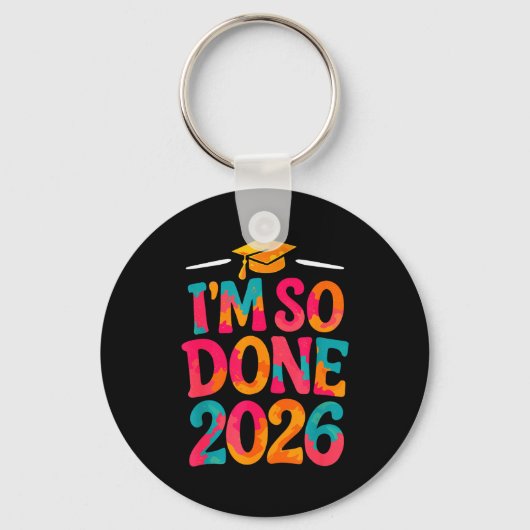 Klas van 2026 universiteit middelbare school afstu sleutelhanger (Voorkant)