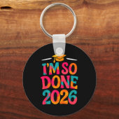 Klas van 2026 universiteit middelbare school afstu sleutelhanger (Voorkant)