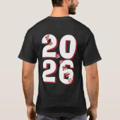 Klas van 2026 Varsity Lettertype Voor- en Achterka T-shirt (Achterkant)