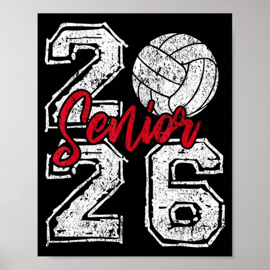 Klas van 2026 volleybal senior 2026 afstuderen poster (Voorkant)