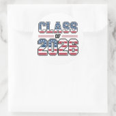Klas van 2026 VS-vlag afstudeerfeest Ronde Sticker (Tas)