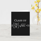 Klas van 2026 wiskunde nerd grappige eindexamen kaart (Gele Bloem)