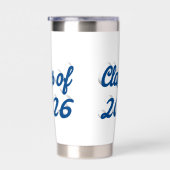 Klas van 2026 zee blauw script afstuderen geïsoleerde drinkbeker (Rechts)