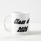 Klas van 2026 zwart lettertype afstudeerfoto  koffiemok (Links)