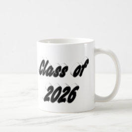 Klas van 2026 zwart lettertype afstuderen koffiemok