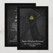 Klas van 2026 Zwarte Kwast Eerlijke Afstuderen Kaart (Voorkant / Achterkant)