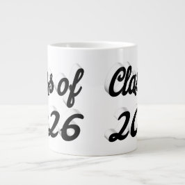 Klas van 2026 zwarte script afstudeercadeau grote koffiekop