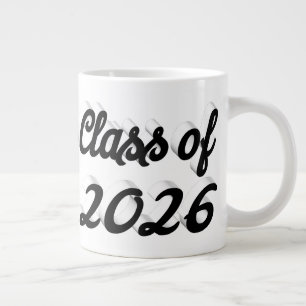Klas van 2026 zwarte script afstudeercadeau grote koffiekop