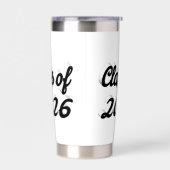 Klas van 2026 zwarte script afstuderen geïsoleerde drinkbeker (Links)