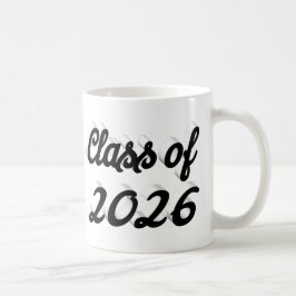 Klas van 2026 zwarte script afstuderen koffiemok