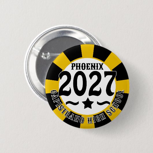 Klas van 2027 afstudeerceremonie ronde button 5,7 cm (Voorkant /achterkant)