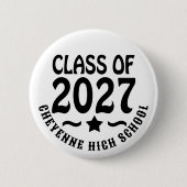 Klas van 2027 afstudeerceremonie ronde button 5,7 cm (Voorkant)