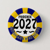Klas van 2027 afstudeerceremonie ronde button 5,7 cm (Voorkant)