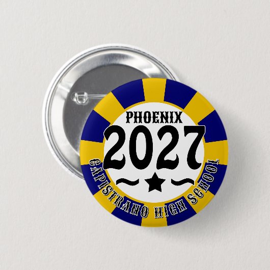 Klas van 2027 afstudeerceremonie ronde button 5,7 cm (Voorkant /achterkant)