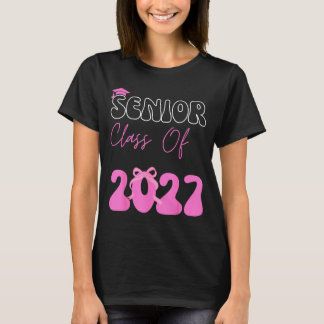 Klas van 2027 Afstudeerklas 2027 Coquette Roze Str T-shirt