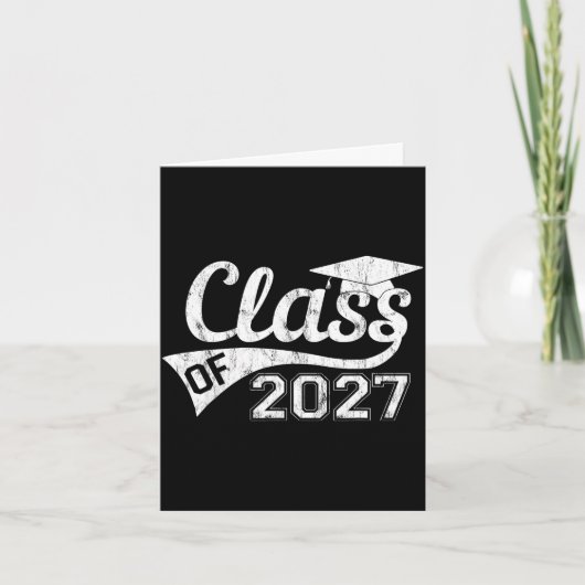 Klas van 2027 afstuderen 2027 senior eerste dag va kaart (Voorkant)
