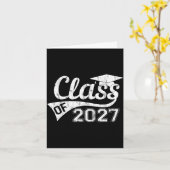 Klas van 2027 afstuderen 2027 senior eerste dag va kaart (Gele Bloem)