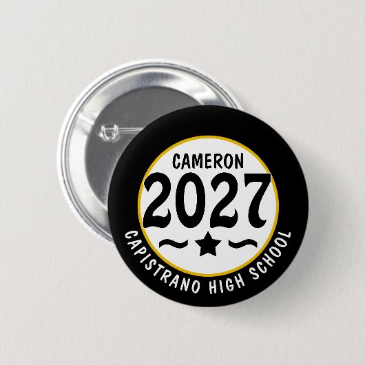 Klas van 2027 Afstuderen Ronde Button 5,7 Cm (Voorkant /achterkant)