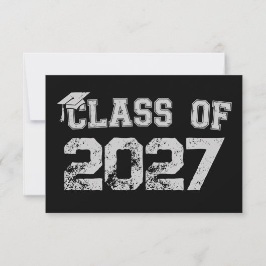 Klas van 2027 Afstuderen van senioren 2026 Afgestu Aankondiging (Voorkant)