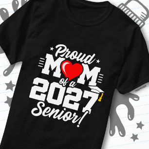 Klas van 2027 Afstuderende Hart Trots Moeder T-shirt