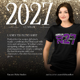 Klas van 2027 Dames Tri-Blend T-shirt