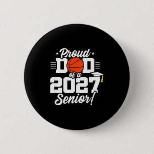 Klas van 2027 eindexamenjaar basketbal trotse vade ronde button 5,7 cm