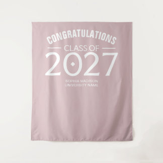 Klas van 2027 Gefeliciteerd Vet Afstudeerfeest Wandkleed
