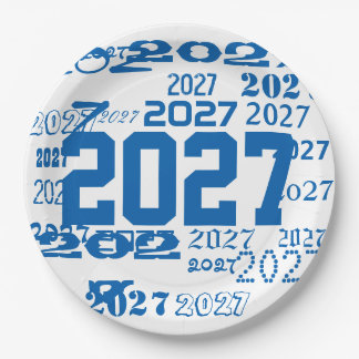 Klas van 2027 Grad Patroon Afstudeer Jaar Papieren Bordje