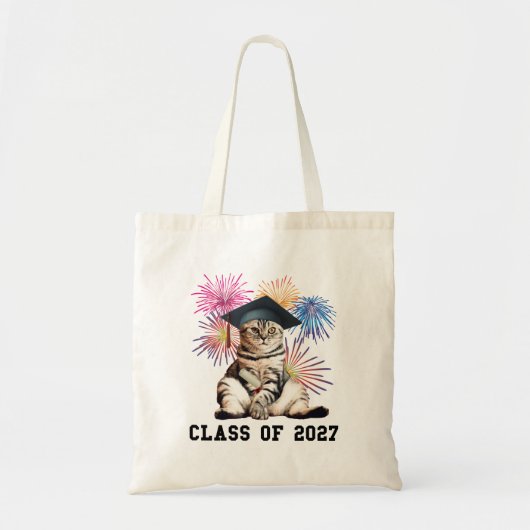 Klas van 2027 Kat Liefhebber Tote Bag (Voorkant)