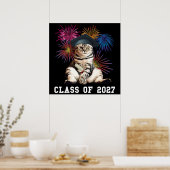 Klas van 2027 kattenliefhebber poster (Keuken)