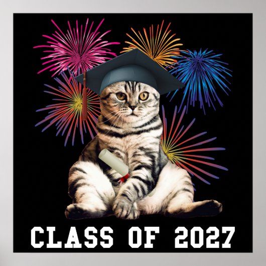 Klas van 2027 kattenliefhebber poster (Voorkant)