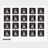 Klas van 2027 kattenliefhebber vierkante sticker (Vel)