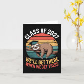 Klas van 2027 Luiaard Afstuderen Kaart (Gele Bloem)