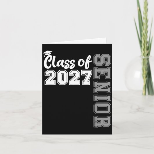 Klas van 2027 senior 2027 terug naar school afstud kaart (Voorkant)