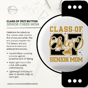 Klas van 2027 Senior Cheer Moeder Knop Ronde Button 5,7 Cm