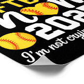 Klas van 2027 softbal moeder senior afstuderen poster (Hoek)