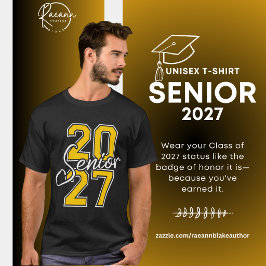 Klas van 2027 uniseks katoenen T-shirt
