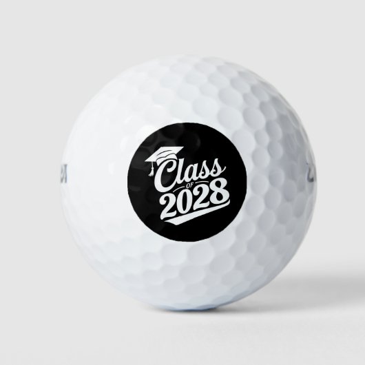 Klas van 2028 Trots Afgestudeerde Afstuderen Golfballen (Voorkant)