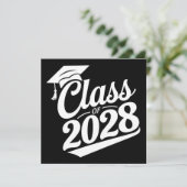 Klas van 2028 Trots Afgestudeerde Afstuderen Kaart (Staand voorkant)