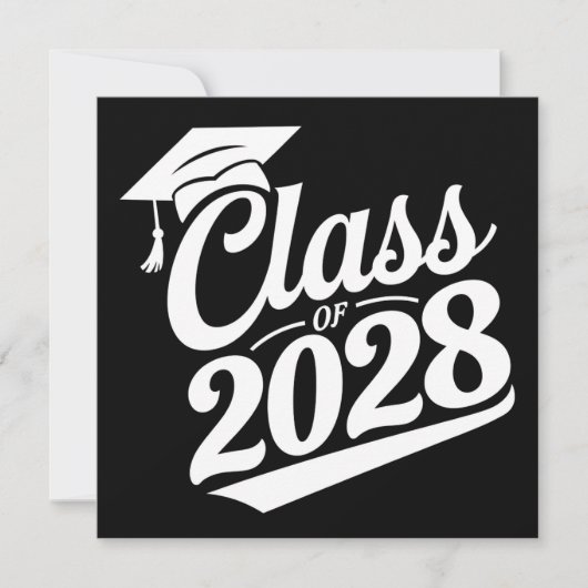 Klas van 2028 Trots Afgestudeerde Afstuderen Kaart (Voorkant)