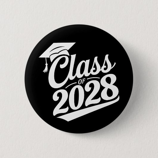 Klas van 2028 Trots Afgestudeerde Afstuderen Ronde Button 5,7 Cm (Voorkant)