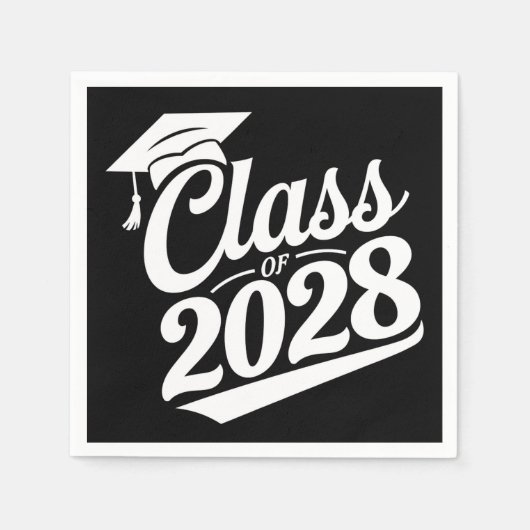Klas van 2028 Trots Afgestudeerde Afstuderen Servet (Voorkant)