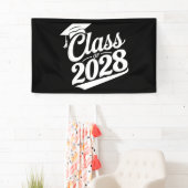 Klas van 2028 Trots Afgestudeerde Afstuderen Spandoek (Insitu)