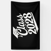 Klas van 2028 Trots Afgestudeerde Afstuderen Spandoek (Verticaal)
