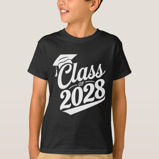 Klas van 2028 Trots Afgestudeerde Afstuderen T-shirt (Voorkant)