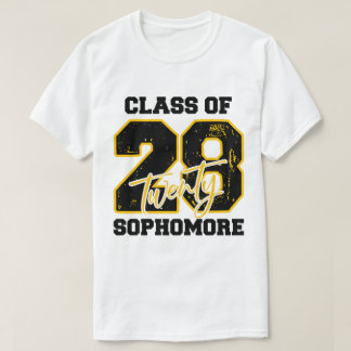 Klas van 2028 tweedejaars middelbare school terug t-shirt