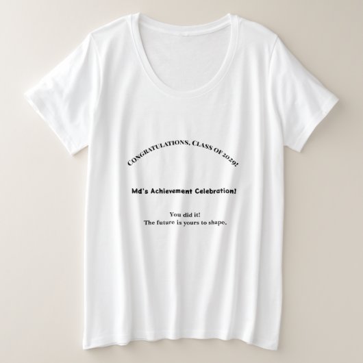Klas van 2029 Plus T-shirt | Aangepaste Afstudeer (Design voorkant)