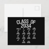 Klas van 2034 Groei met mij 8e klas afstudeercerem Aankondigingskaart (Voorkant / Achterkant)